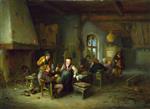 Adriaen van Ostade  - Bilder Gemälde - The Interior of an Inn