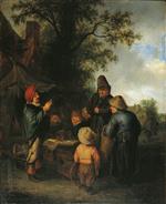 Adriaen van Ostade  - Bilder Gemälde - The Meeting