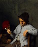 Adriaen van Ostade  - Bilder Gemälde - The Smoker and the Drinker