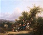 William Joseph Shayer - Bilder Gemälde - A Group of Gypsies