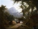 William Joseph Shayer - Bilder Gemälde - Cattle by a River