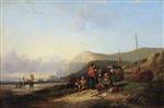 William Joseph Shayer - Bilder Gemälde - Evening on the Cornish Coast