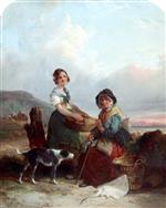 William Joseph Shayer  - Bilder Gemälde - Fisherwomen