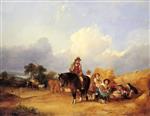 William Joseph Shayer  - Bilder Gemälde - Harvest Time