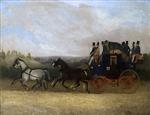 William Joseph Shayer  - Bilder Gemälde - Kershaw's Hitchin Coach