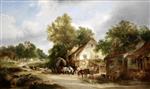 William Joseph Shayer  - Bilder Gemälde - Old roadside inn in Kent