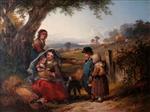 William Joseph Shayer  - Bilder Gemälde - The Gleaners