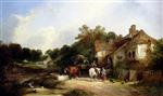 William Joseph Shayer  - Bilder Gemälde - The Road Side Inn, Somerset