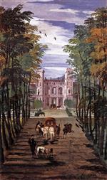 Paolo Veronese  - Bilder Gemälde - Landscape from the Stanza di Bacco