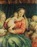 Paolo Veronese  - Bilder Gemälde - Madonna with Child between St Catherine and St Peter