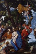 Paolo Veronese  - Bilder Gemälde - Rest on the Flight into Egypt