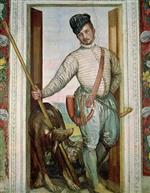 Paolo Veronese  - Bilder Gemälde - Self Portrait in Hunting Costume