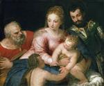 Paolo Veronese  - Bilder Gemälde - The Holy Family with the Young Saint John the Baptist and Saint George