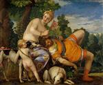 Paolo Veronese  - Bilder Gemälde - Venus and Adonis