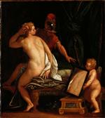 Paolo Veronese  - Bilder Gemälde - Venus, Mars and Cupid with a Mirror