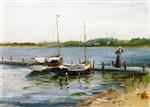 Thomas Pollock Anshutz - Bilder Gemälde - Holly Beach Dock