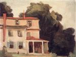 Thomas Pollock Anshutz - Bilder Gemälde - House and Tree (The Artist's House)