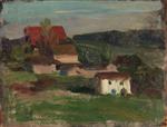 Thomas Pollock Anshutz - Bilder Gemälde - Landscape with Buildings-2