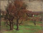 Thomas Pollock Anshutz - Bilder Gemälde - Landscape with Trees and House