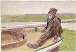 Thomas Pollock Anshutz - Bilder Gemälde - Man on a Boat