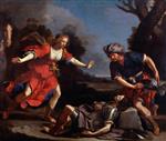 Giovanni Francesco Guercino - Bilder Gemälde - Erminia finding the Wounded Tancred