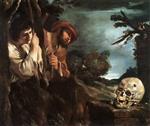 Giovanni Francesco Guercino - Bilder Gemälde - Et in Arcadia Ego
