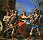 Giovanni Francesco Guercino - Bilder Gemälde - Hersilia Separating Romulus and Tatius