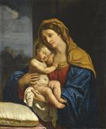 Giovanni Francesco Guercino - Bilder Gemälde - Madonna and Child