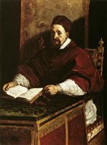 Giovanni Francesco Guercino - Bilder Gemälde - Portrait of Pope Gregory XV