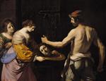 Giovanni Francesco Guercino  - Bilder Gemälde - Salome Receiving the Head of St. John the Baptist