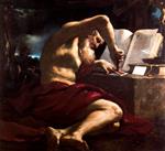 Giovanni Francesco Guercino  - Bilder Gemälde - St. Jerome sealing a letter