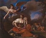 Giovanni Francesco Guercino  - Bilder Gemälde - The Angel appears to Hagar and Ishmael