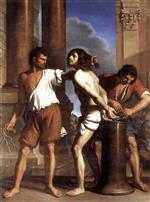 Giovanni Francesco Guercino  - Bilder Gemälde - The Flagellation of Christ