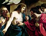 Giovanni Francesco Guercino  - Bilder Gemälde - The Incredulity of St. Thomas
