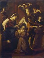 Giovanni Francesco Guercino  - Bilder Gemälde - Vision of Saint Clare