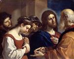 Giovanni Francesco Guercino  - Bilder Gemälde - Woman Taken in Adultery