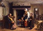 Jules Breton - Bilder Gemälde - A Party for Grandfather