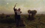 Jules Breton - Bilder Gemälde - Evening Call