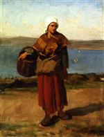 Jules Breton - Bilder Gemälde - Fisherwoman, Douarnenez