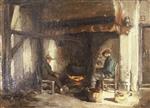 Jules Breton - Bilder Gemälde - Interior in Kempen
