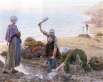 Jules Breton - Bilder Gemälde - Souvenir de dour Amenez