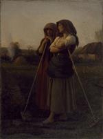 Jules Breton  - Bilder Gemälde - The Close of Day