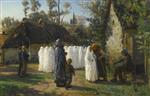 Jules Breton  - Bilder Gemälde - The Communicants