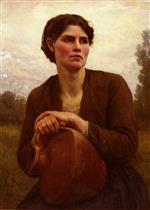 Jules Breton  - Bilder Gemälde - The Water Carrier