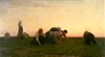 Jules Breton  - Bilder Gemälde - The Weeders