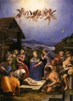 Angelo Bronzino - Bilder Gemälde - Adoration of the Shepherds