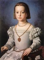 Angelo Bronzino - Bilder Gemälde - Bia, The Illegitimate Daughter of Cosimo I de' Medici