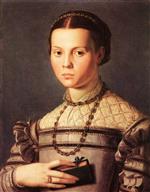 Angelo Bronzino - Bilder Gemälde - Bildnis eines jungen Mädchens mit Buch