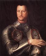 Angelo Bronzino  - Bilder Gemälde - Cosimo I de' Medici in Armour