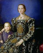 Angelo Bronzino  - Bilder Gemälde - Eleonora of Toledo with her son Giovanni de' Medici